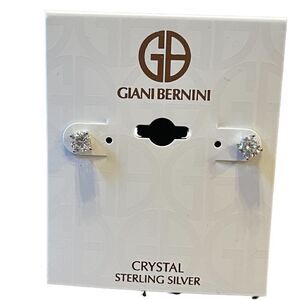 NWT Giani Bernini sterling silver crystal post earrings